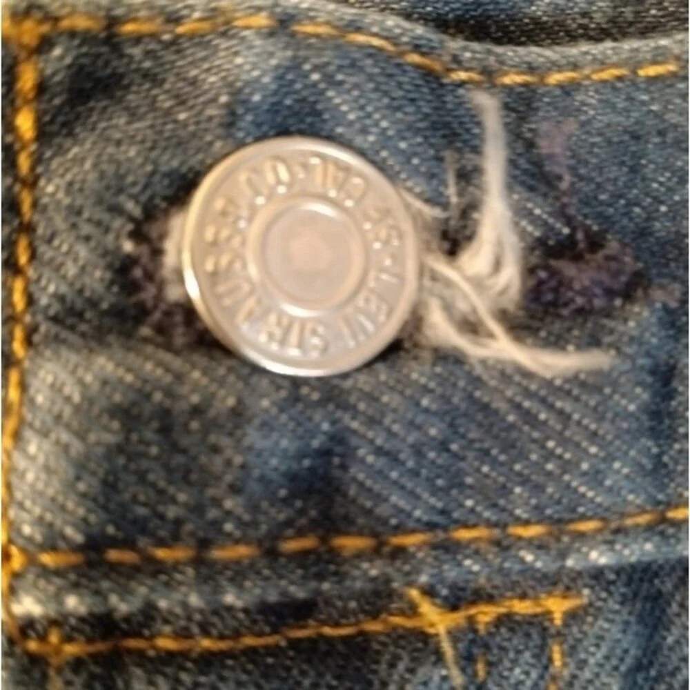 Levi's 501 Mens Button Fly Dark Wash Jeans sz 38/30